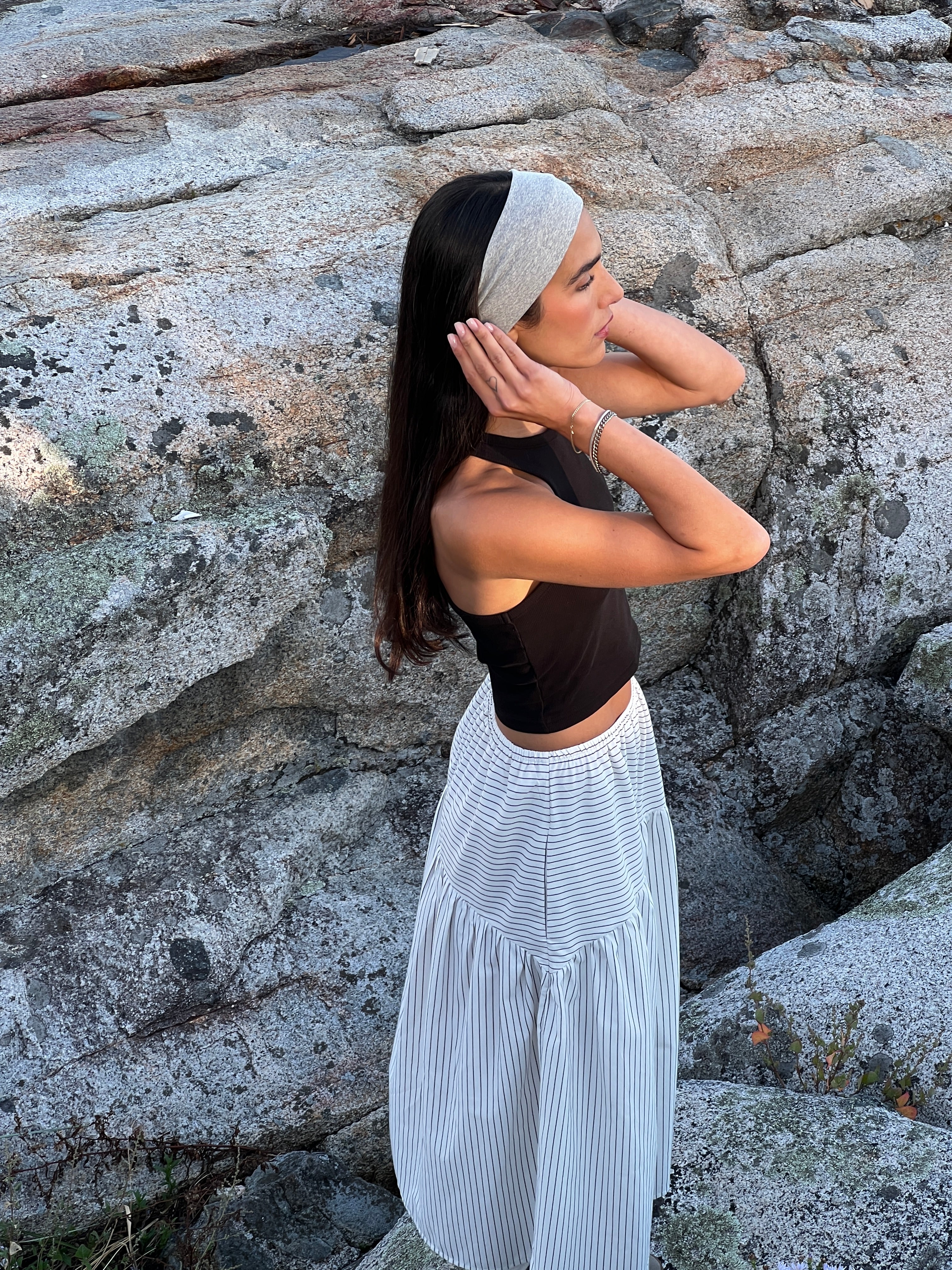 A Bronze Age Lara Ribbed Headband, Knit Hair Accessory | Made in Canada-Hair-abronzeage.com