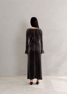 A Bronze Age Libby Dress, Stretchy Bell Sleeve Maxi Dress | Made in Canada-Dresses-abronzeage.com