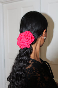A Bronze Age Libra Rosette Scrunchie, Silk Hair Accessory-Hair-Red-abronzeage.com
