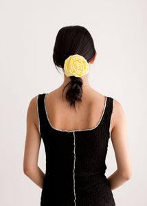 A Bronze Age Libra Rosette Scrunchie, Silk Hair Accessory | Made in Canada-Hair-Butter Satin-abronzeage.com