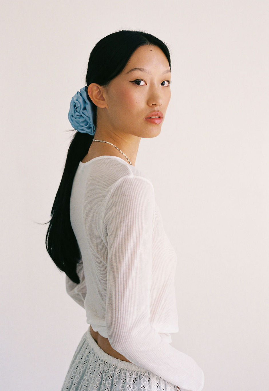 A Bronze Age Libra Rosette Scrunchie, Silk Hair Accessory | Made in Canada-Hair-abronzeage.com