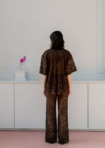 A Bronze Age Lace Lily Pant, Slim Flared Pant, Canada-Pants-abronzeage.com