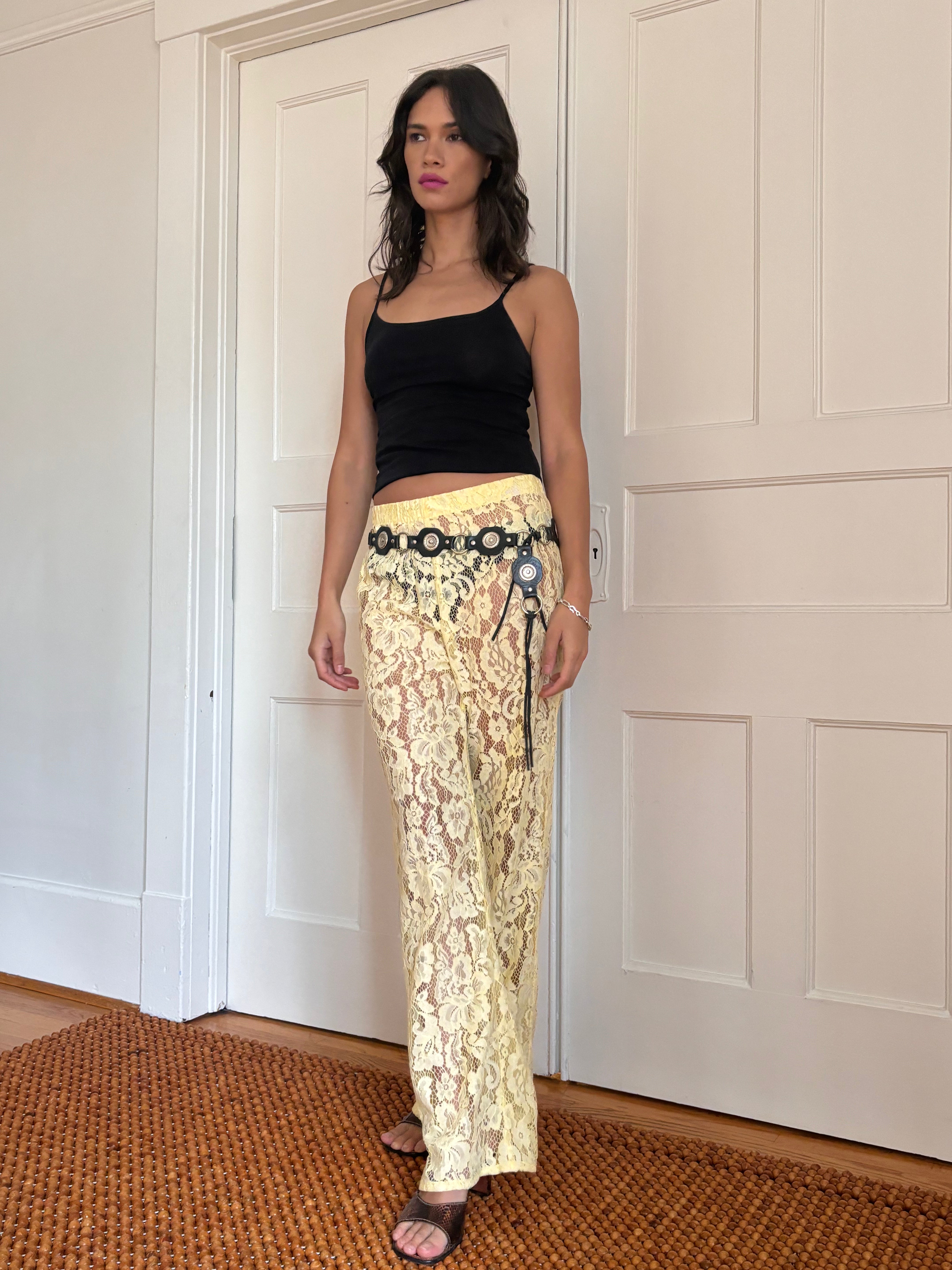 A Bronze Age Lace Lily Pant, Slim Flared Pant, Canada-Pants-abronzeage.com