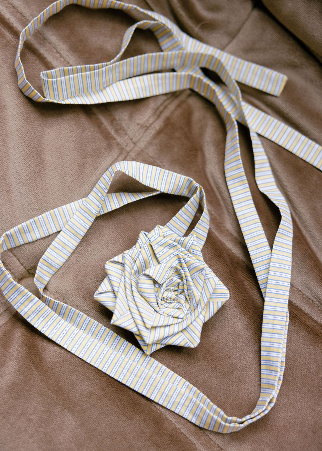 A Bronze Age Tabi Belt, Wrapped Around a Button Up, Dress or Blazer | Made in Canada-Handbags-Marigold Stripe-abronzeage.com