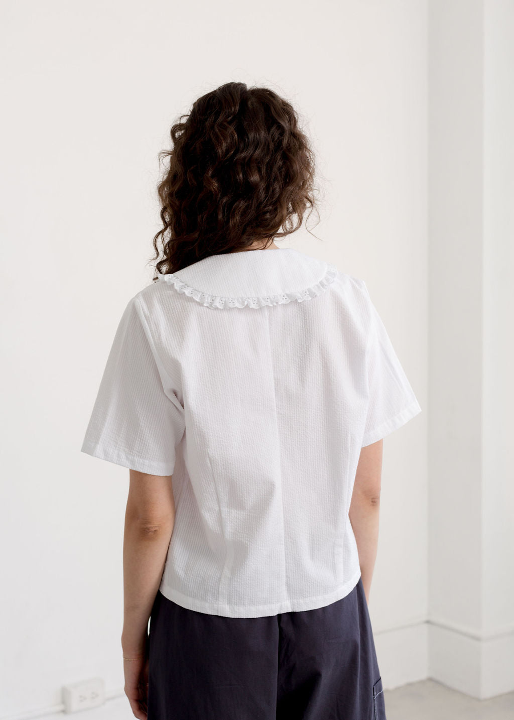 A Bronze Age Marinero Top, Relaxed Fit Blouse, Double Tie Closure | Made in Canada-Tops-abronzeage.com