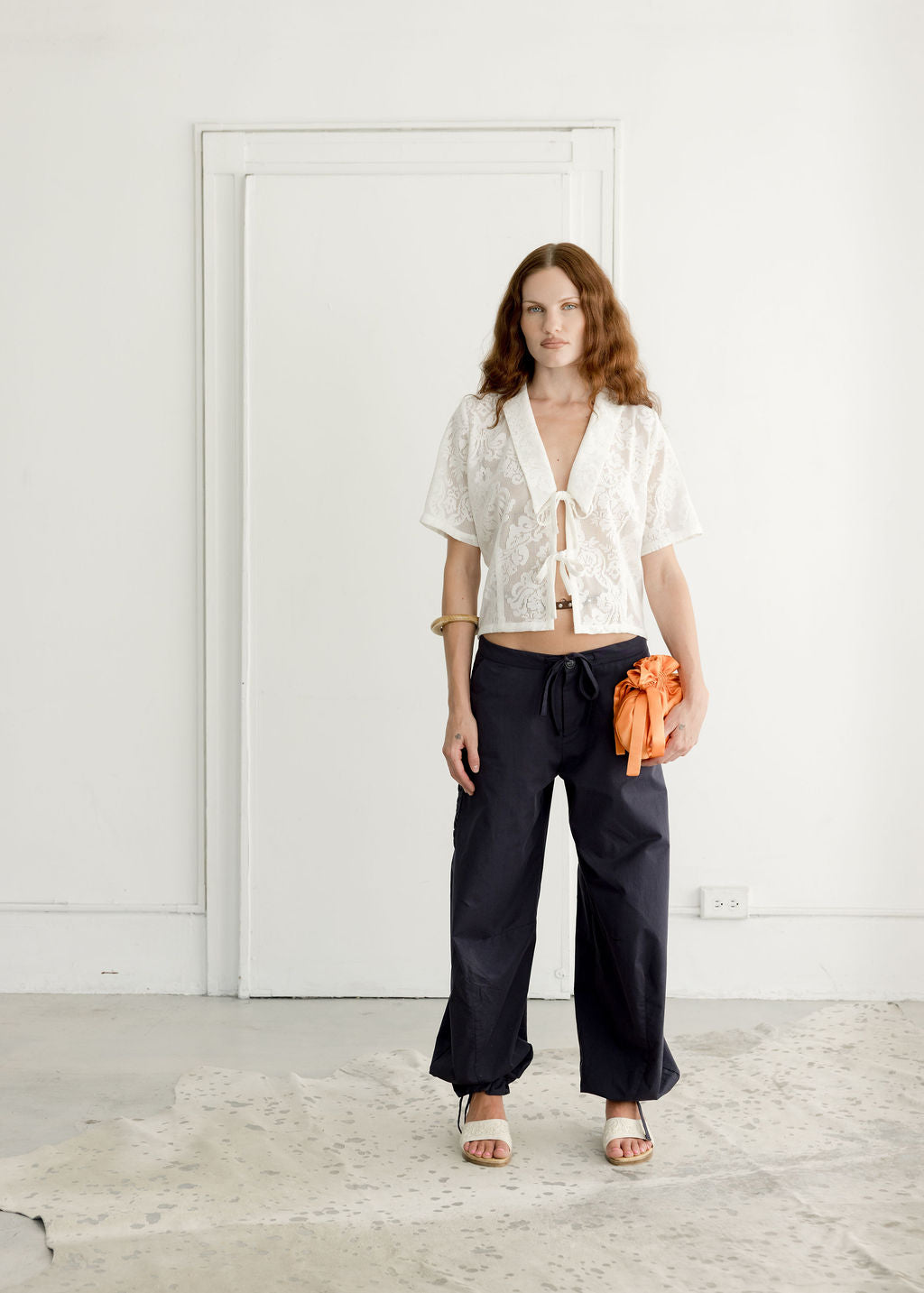 A Bronze Age Marinero Top, Relaxed Fit Blouse, Double Tie Closure | Made in Canada-Tops-abronzeage.com