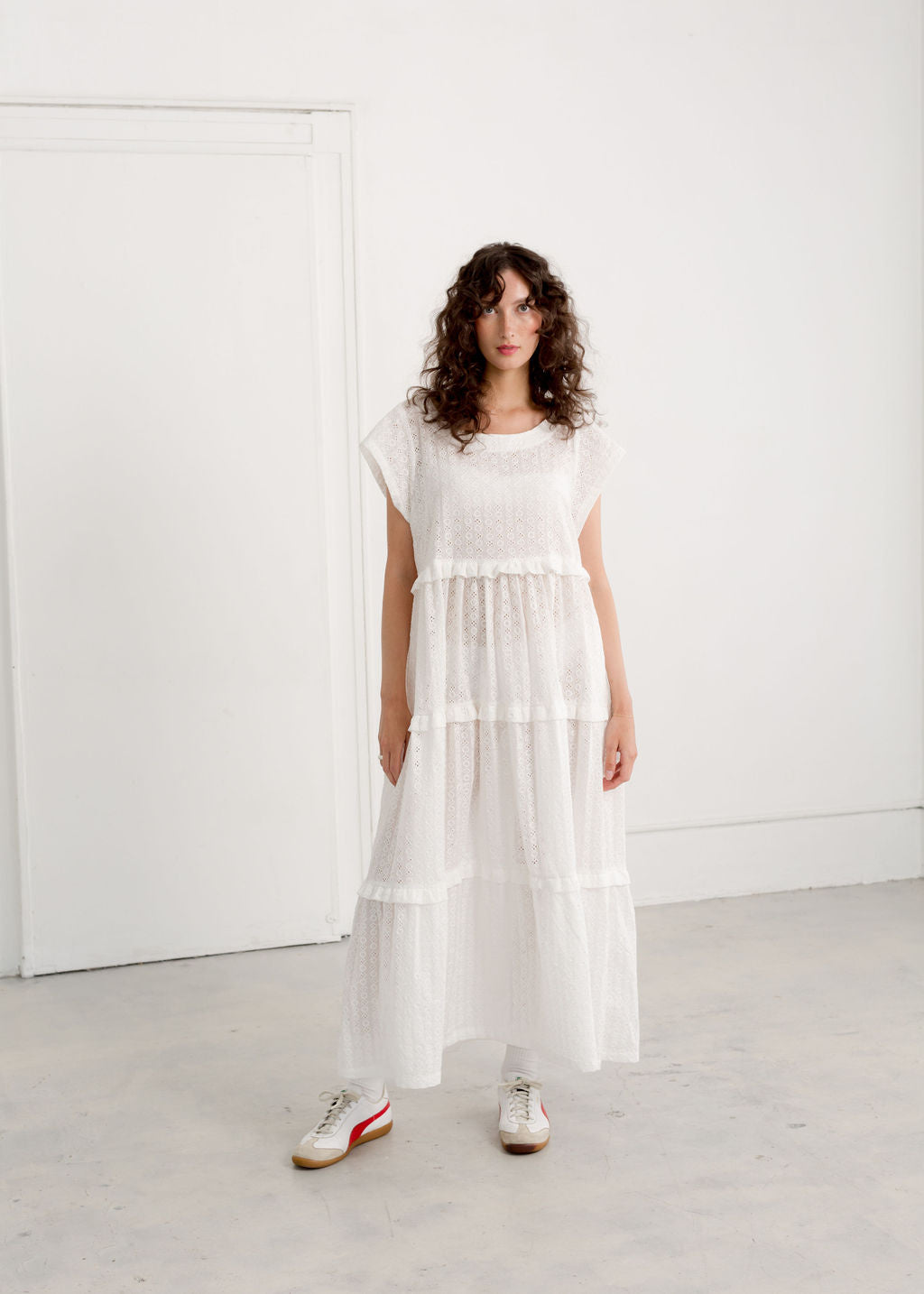A Bronze Age Valley Dress, Maxi Dress | Made in Canada -Dresses-White Eyelet-XS-abronzeage.com