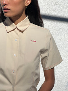 A Bronze Age Mary Top, Fitted Button-Up Blouse | Handcrafted in Vancouver Canada-Tops-abronzeage.com