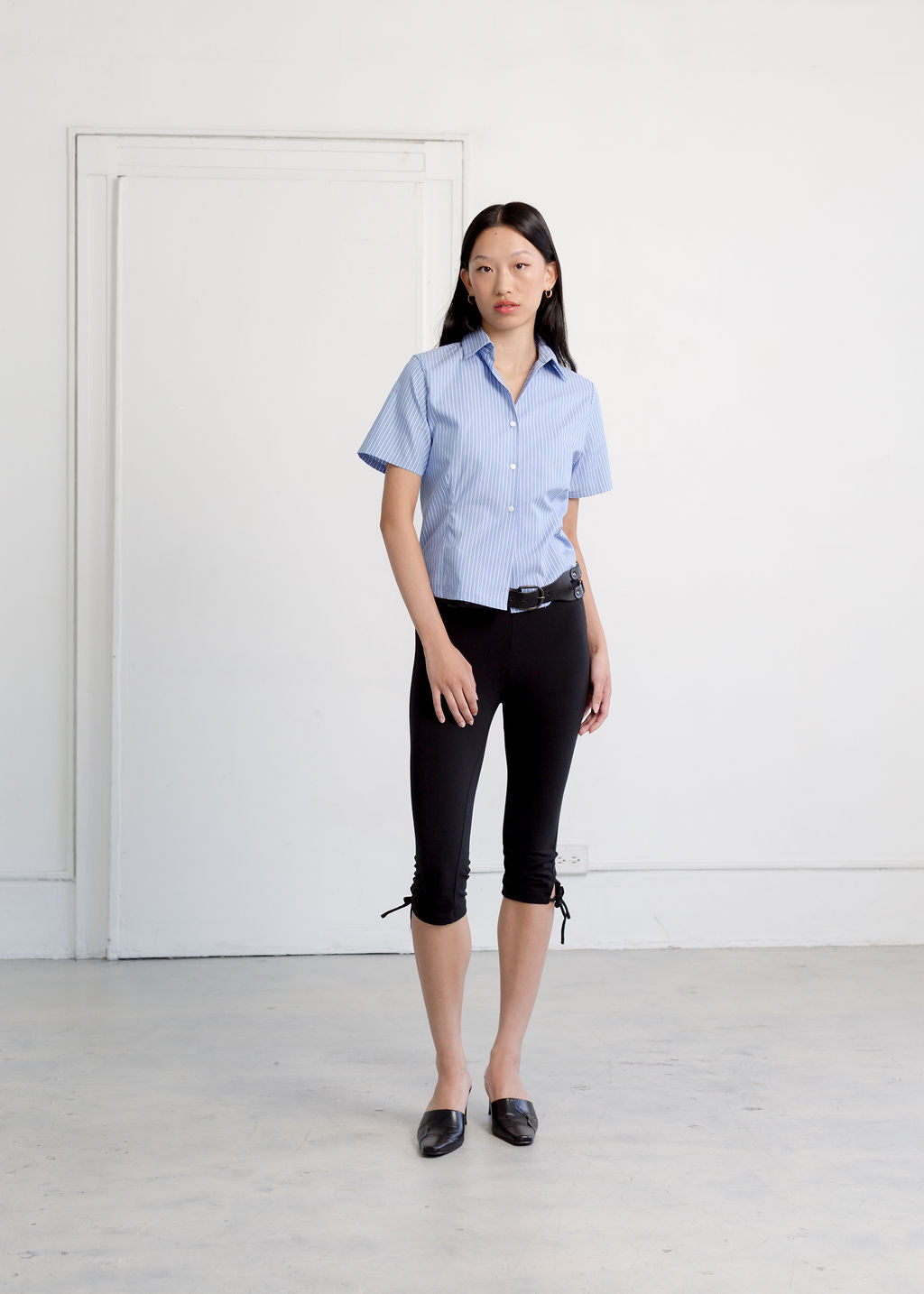 A Bronze Age Mary Top, Fitted Button-Up Blouse | Made in Canada-Tops-abronzeage.com