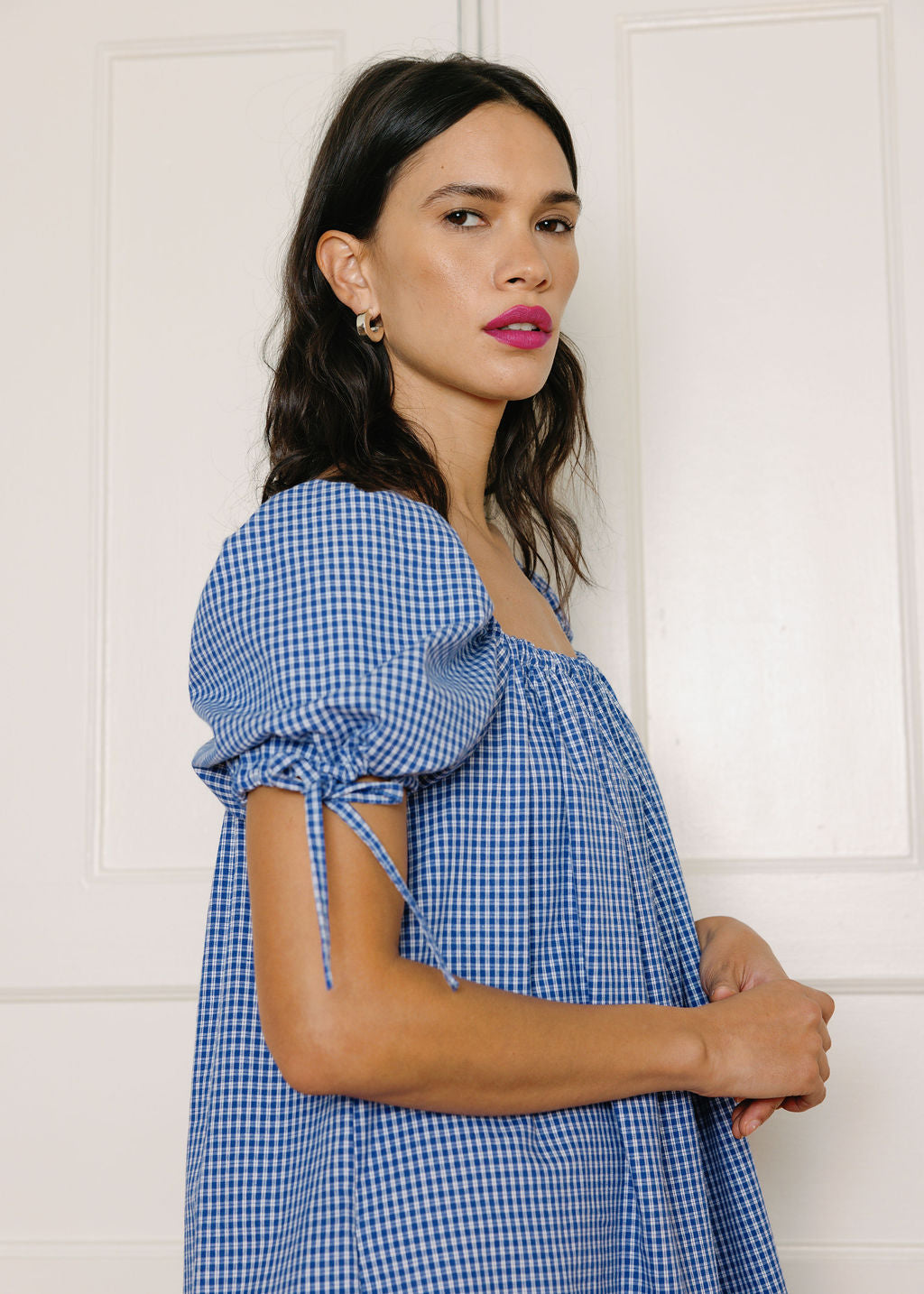 Mazzy Square Neck Cotton Babydoll Dress | Made in Canada-Dresses-abronzeage.com