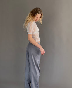 A Bronze Age Melrose Sheer Lace Top, Mid Length Sleeves | Handcrafted in Vancouver, Canada-Tops-abronzeage.com