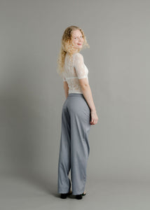 A Bronze Age Melrose Sheer Lace Top, Mid Length Sleeves | Handcrafted in Vancouver, Canada-Tops-abronzeage.com