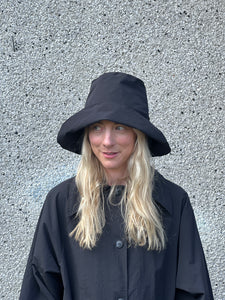 A Bronze Age Milo Bucket Rain Hat, Water Resistant, Handcrafted in Vancouver, Canada-Hat-Black Nylon-SML/MED-abronzeage.com