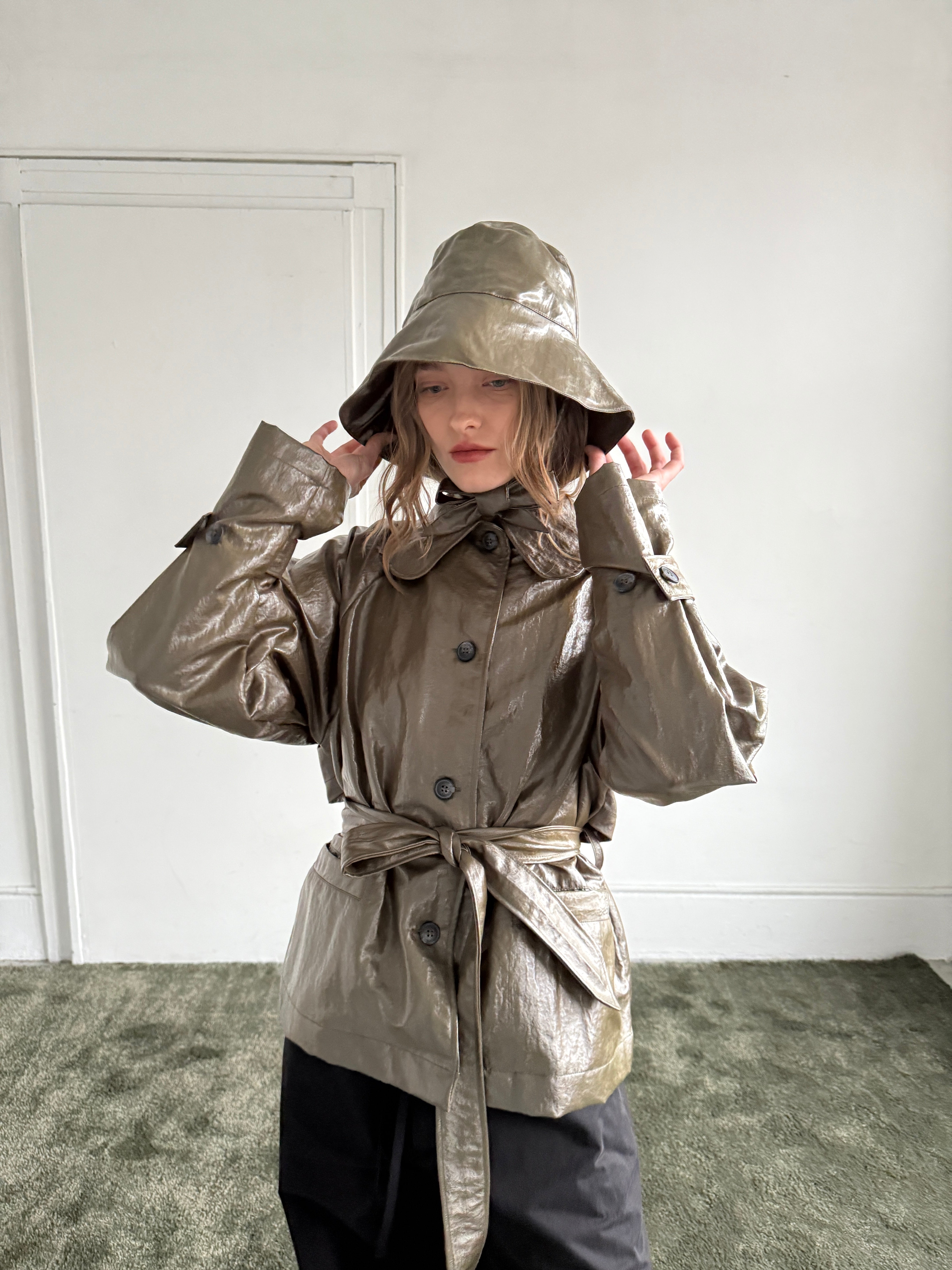 A Bronze Age Milo Bucket Rain Hat, Water Resistant | Made in Canada-Hat-Metallic Moss-SML/MED-abronzeage.com