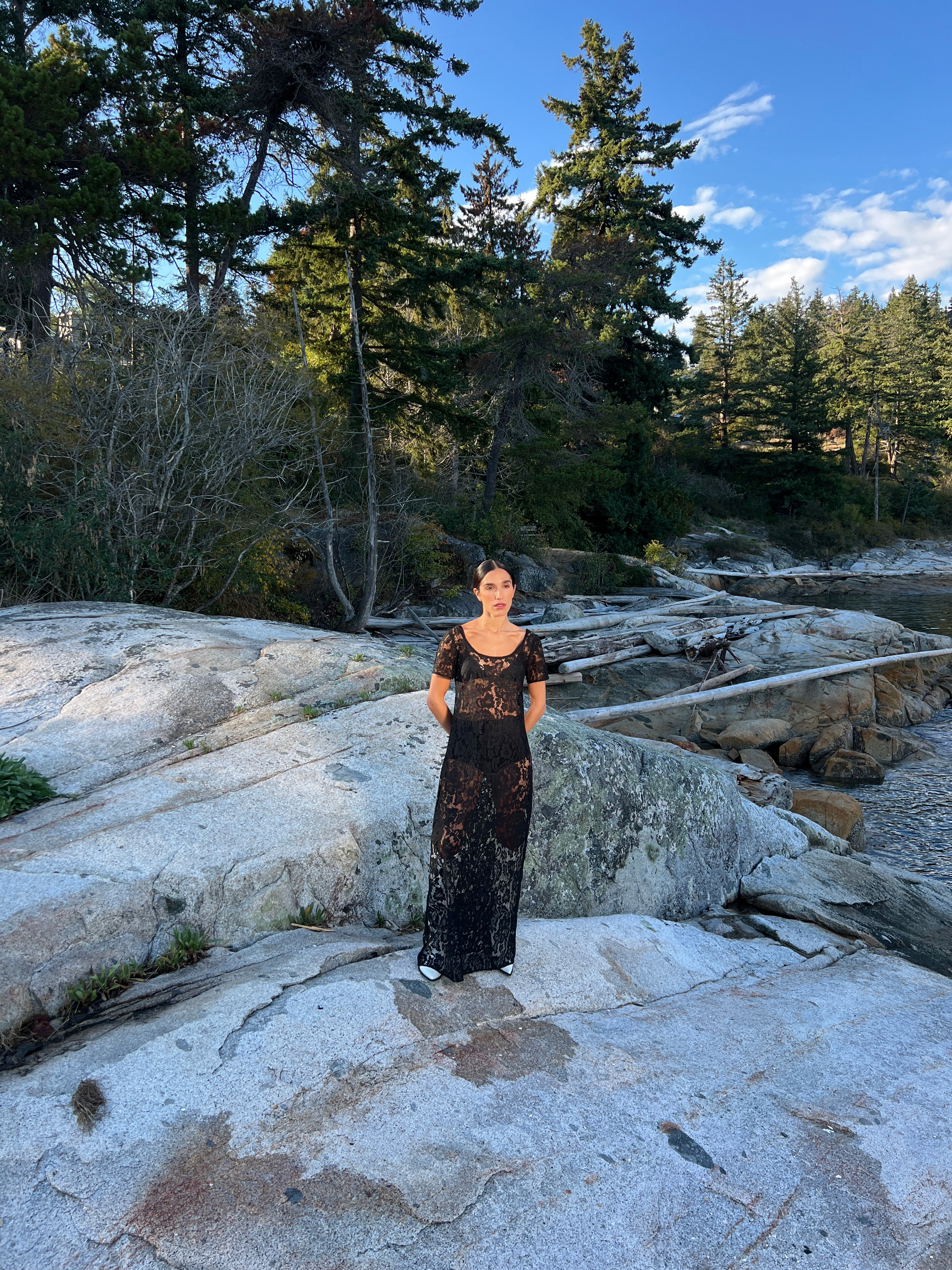 A Bronze Age Mimi Lace Dress, Sheer Fancy Dress | Handcrafted in Vancouver, Canada-Dresses-abronzeage.com