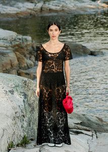 A Bronze Age Mimi Lace Dress, Sheer, Fancy Dress-Dresses-Black Lanai Lace-XS-abronzeage.com