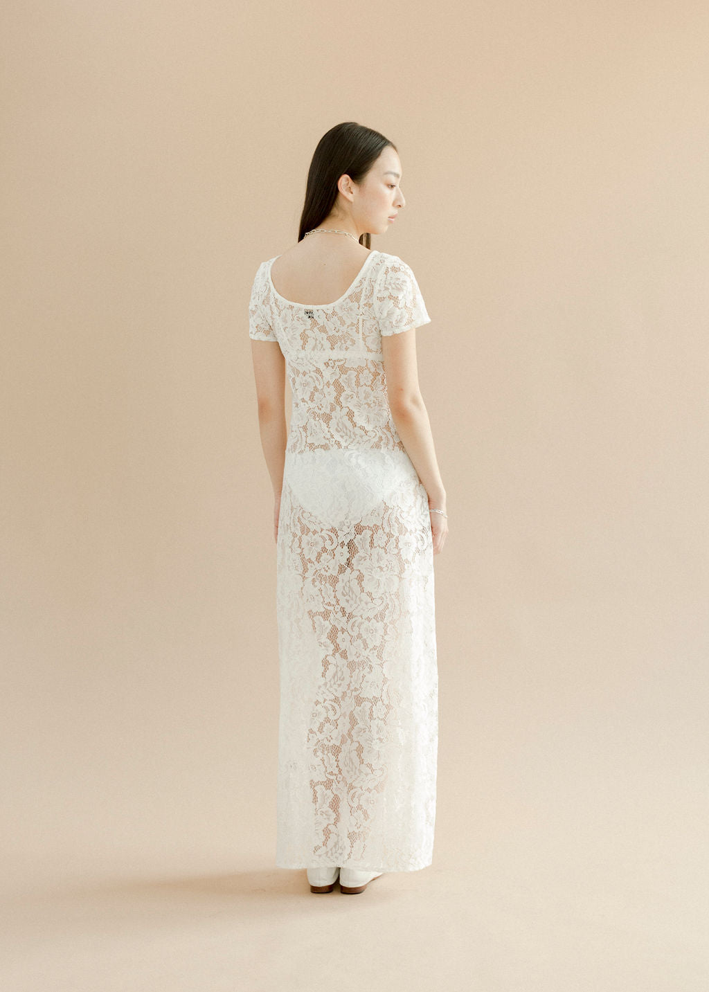 A Bronze Age Mimi Lace Dress, Sheer Fancy Dress | Handcrafted in Vancouver, Canada-Dresses-abronzeage.com