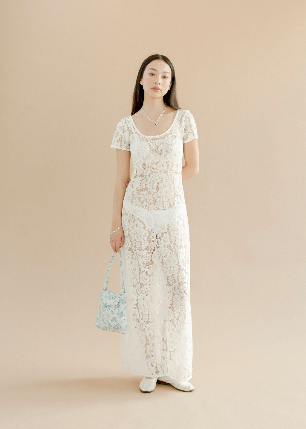 A Bronze Age Mimi Lace Dress, Sheer Fancy Dress | Handcrafted in Vancouver, Canada-Dresses-abronzeage.com