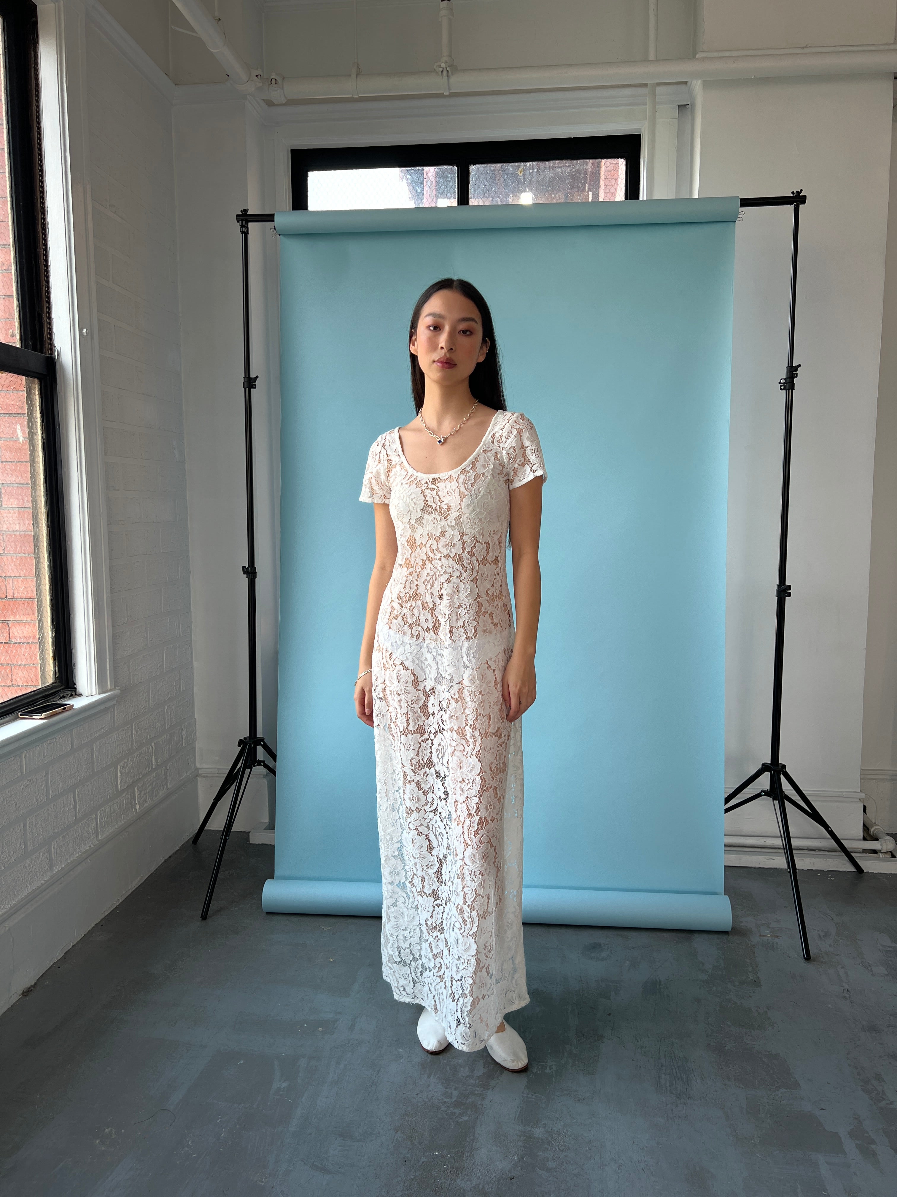 A Bronze Age Mimi Lace Dress, Sheer Fancy Dress | Handcrafted in Vancouver, Canada-Dresses-abronzeage.com