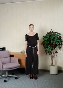 A Bronze Age Mimi Dress - Wide Scoop Neck, Low Scoop Back - Handcrafted in Vancouver, Canada-Dresses-abronzeage.com