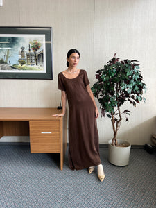 A Bronze Age Mimi Dress - Wide Scoop Neck, Low Scoop Back - Handcrafted in Vancouver, Canada-Dresses-abronzeage.com