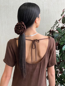 A Bronze Age Mimi Dress - Wide Scoop Neck, Low Scoop Back - Handcrafted in Vancouver, Canada-Dresses-abronzeage.com