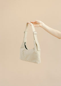 A Bronze Age Mina Shoulder Bag, Adjustable Strap Purse, Canada-Handbags-Khaki Nylon-abronzeage.com