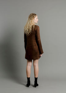 A Bronze Age Monroe Dress - Boat Neckline Bell Sleeve - Handcrafted in Vancouver, Canada-Dresses-abronzeage.com