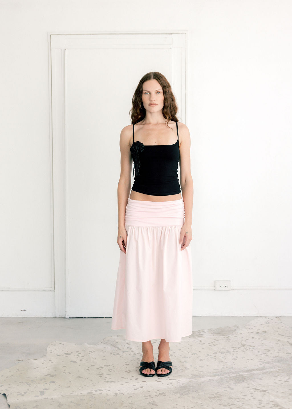 Nina Ruched Waist Skirt - Ready To Ship-Skirts-Rosie Pink/Petal Pink-XS-abronzeage.com