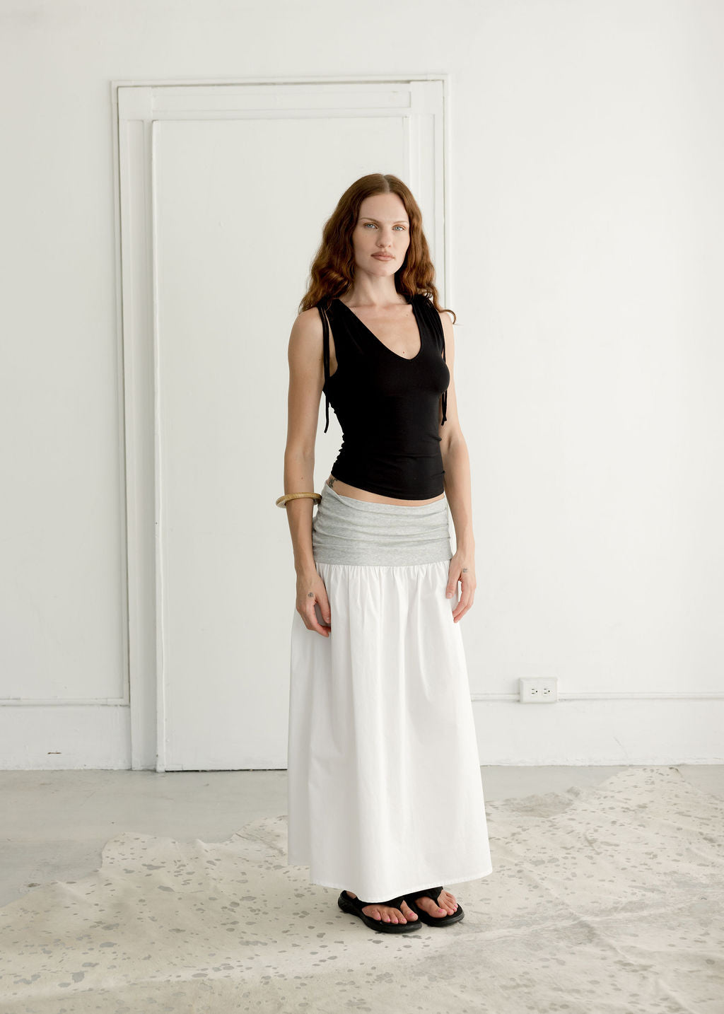 Nina Ruched Waist Skirt - Ready To Ship-Skirts-abronzeage.com
