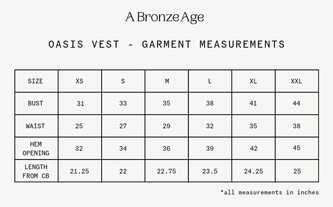 Fit and measurements