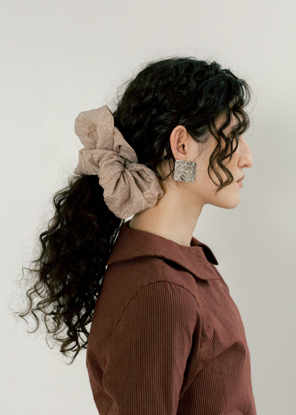 A Bronze Age Oversized Organza Hair Scrunchie, Canada-Hair-Biscotti Organza-LRG-abronzeage.com