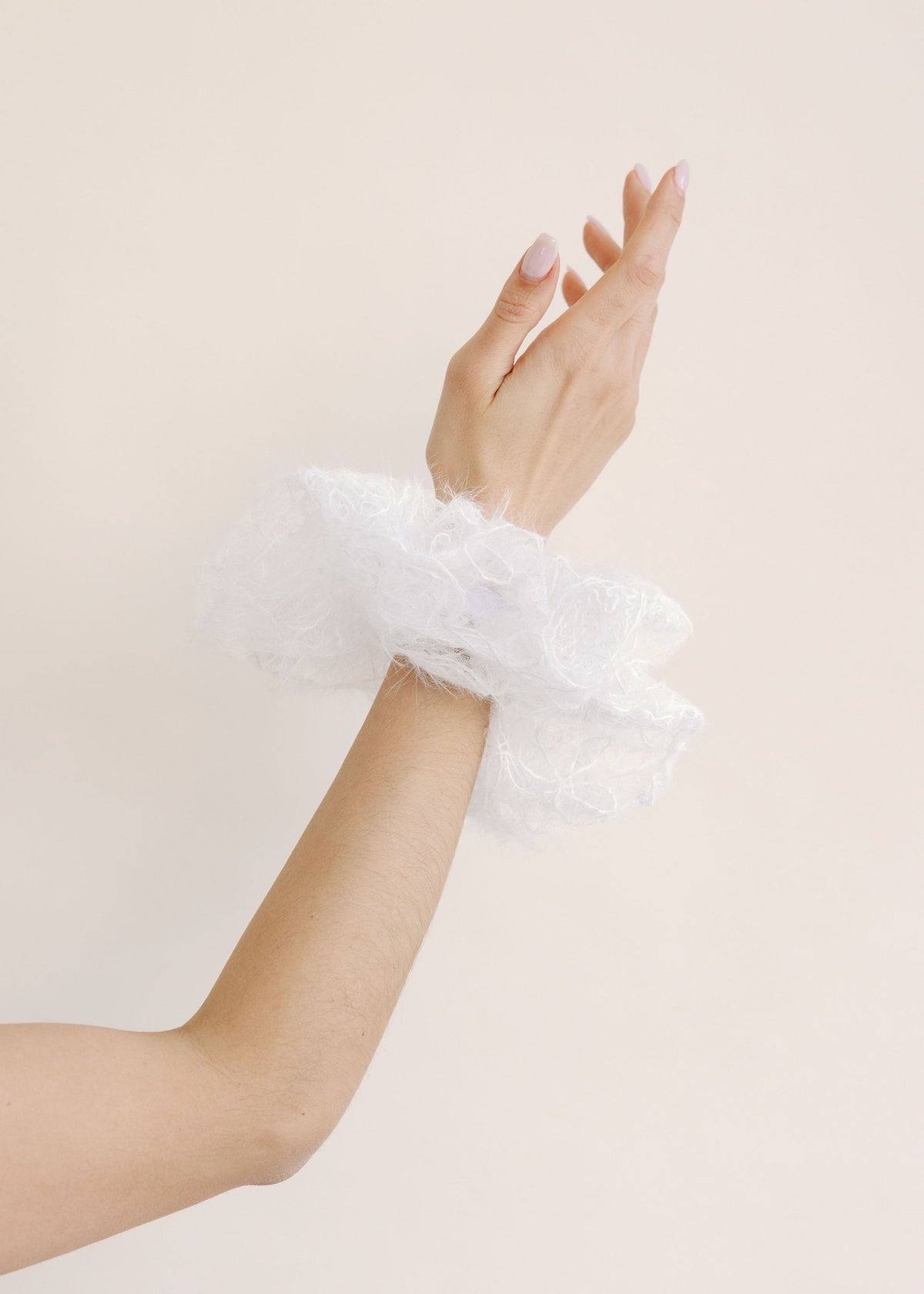 A Bronze Age Speciality Scrunchie, Oversized Organza Hair Scrunchie | Made in Canada-Hair-Frost Floral-LRG-abronzeage.com