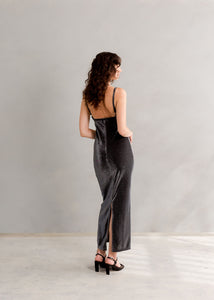 A Bronze Age Palma Dress, Stretchy Spaghetti Strap Maxi Dress | Made in Canada-Dresses-abronzeage.com