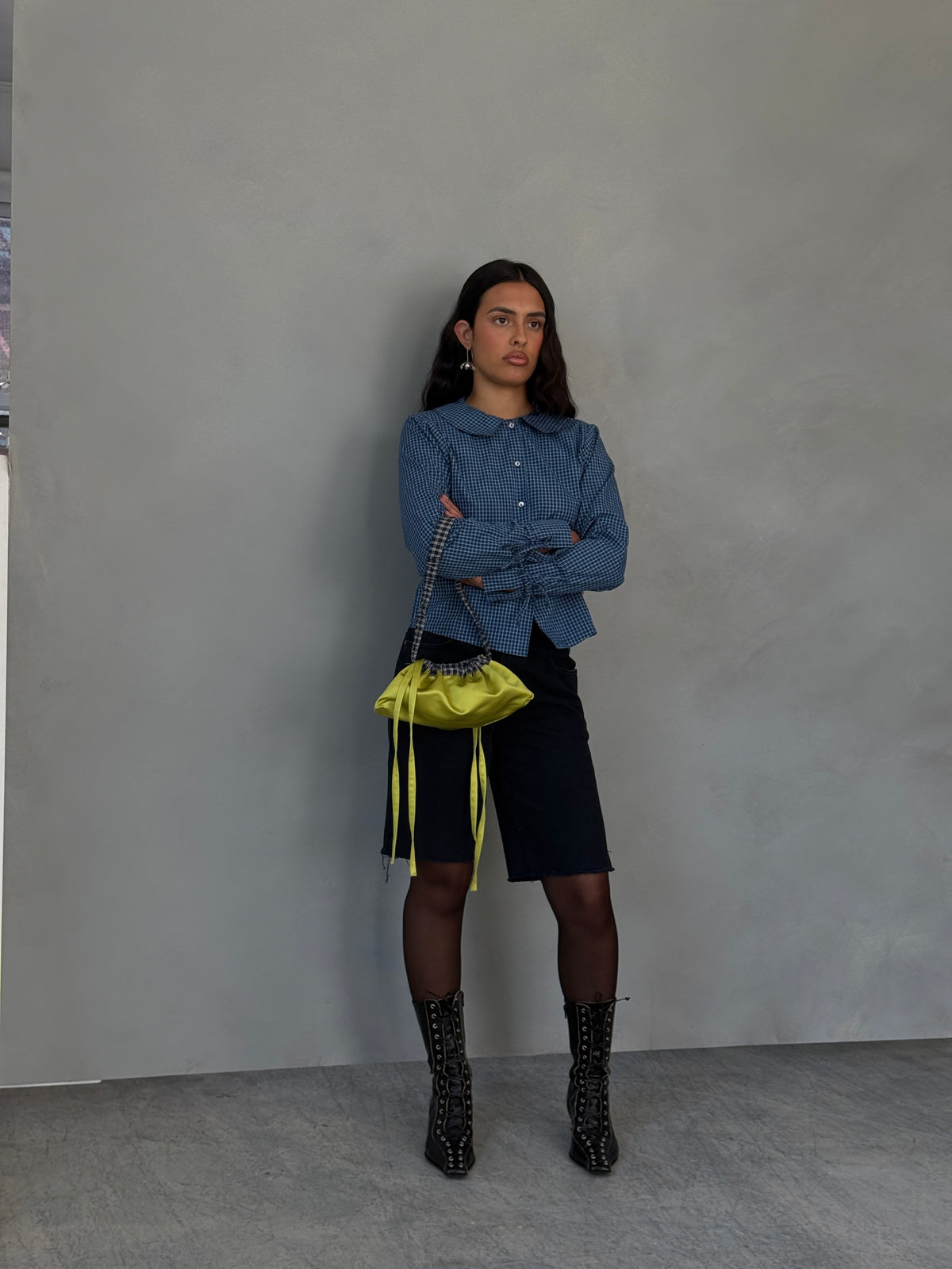 Peter Button Down Shirt with Peter Pan Collar | Made in Canada-Tops-abronzeage.com
