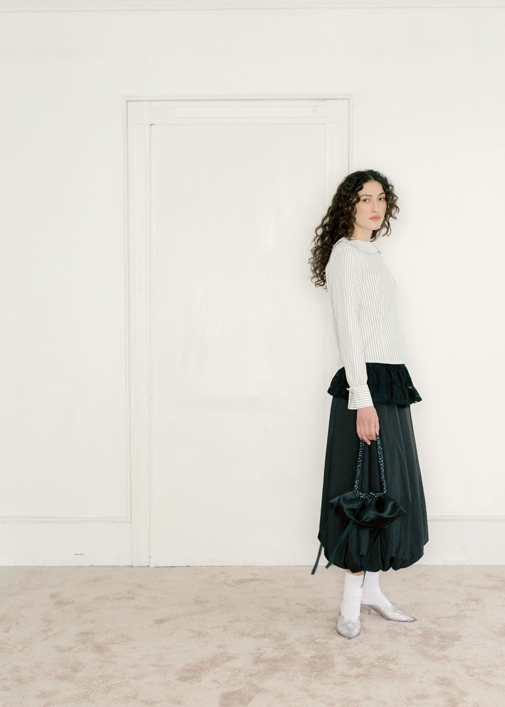 Peter Button Down Shirt with Peter Pan Collar | Made in Canada-Tops-abronzeage.com