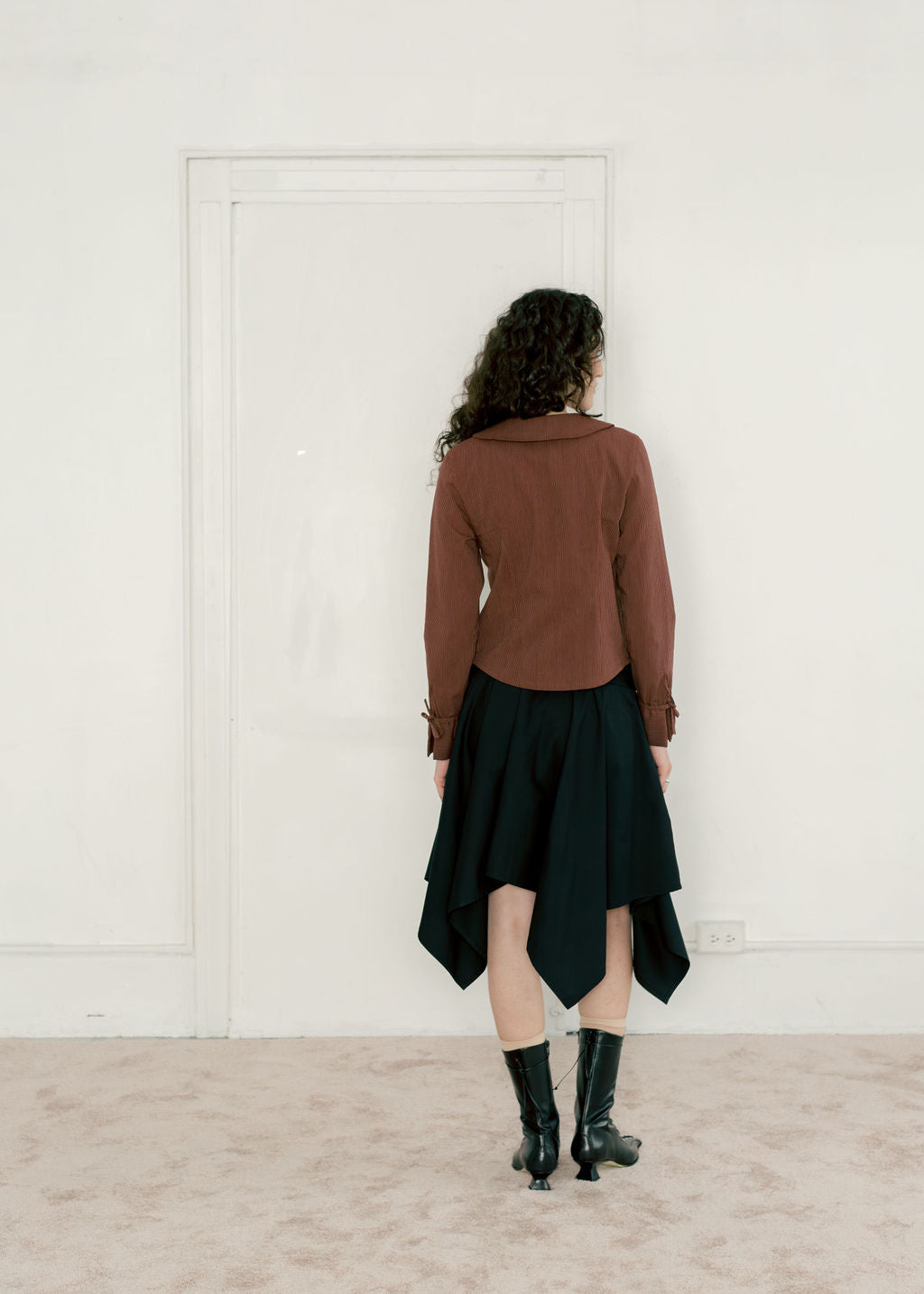 Peter Button Down Shirt with Peter Pan Collar | Made in Canada-Tops-abronzeage.com