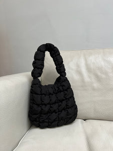 A Bronze Age Fiona Bag, Quilted Stretch Purse-Handbags-Black-abronzeage.com