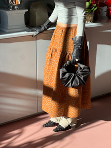A Bronze Age Field Skirt, Midi Skirt Elastic Waist, Canada-Skirts-abronzeage.com