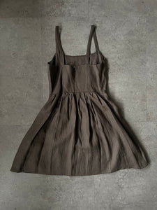 A Bronze Age Prism Dress, Mini Tank Dress with Basque Waistline Detail | Made in Canada-Dresses-abronzeage.com