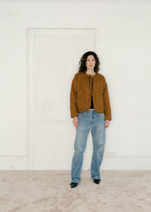 A Bronze Age Rio Quilted Bomber Jacket, Cotton Applique | Handcrafted in Vancouver Canada-Jackets and Vests-Penny Floral-1-abronzeage.com
