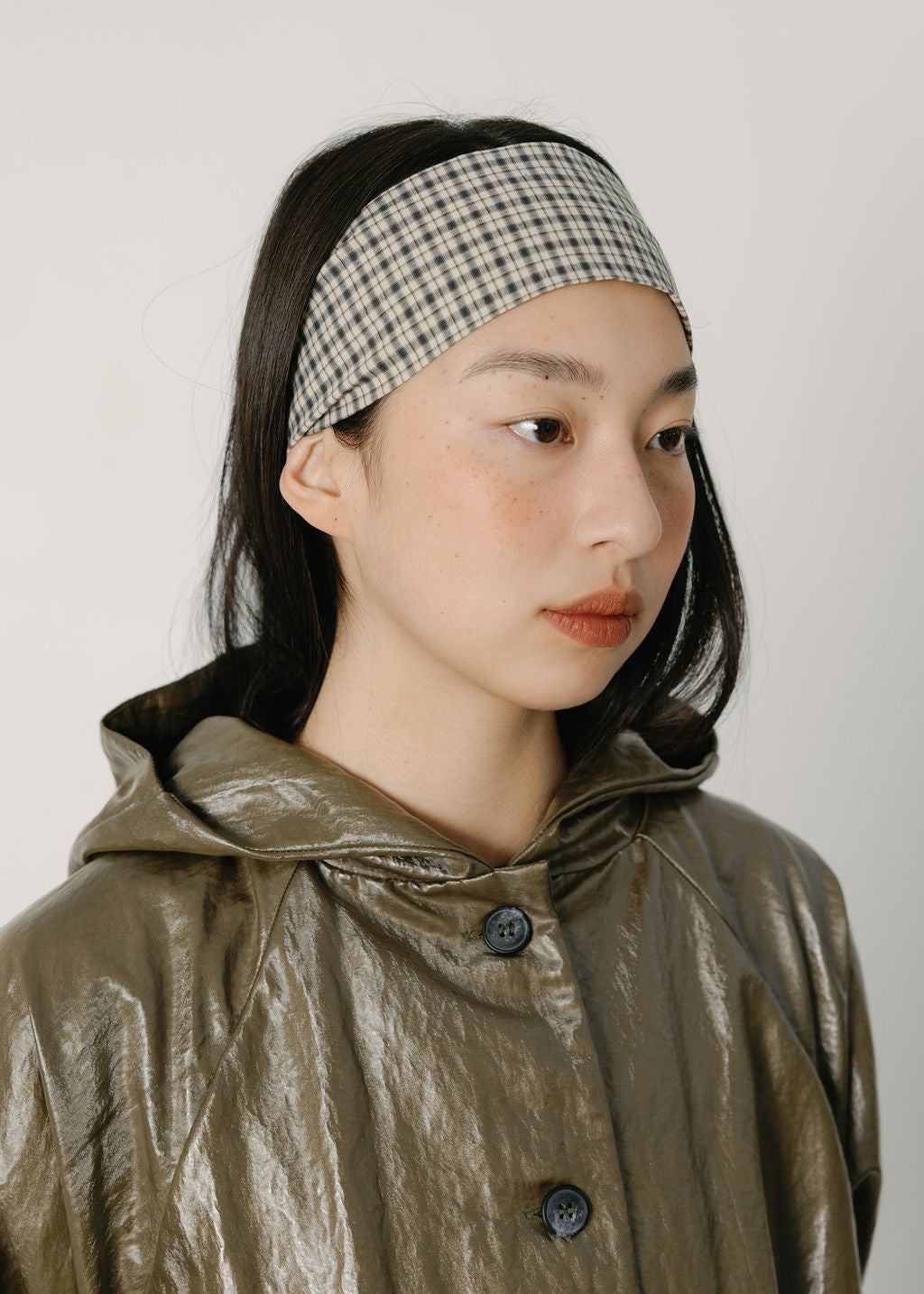 A Bronze Age Riviera Headband, Elasticated Wide Headband | Made in Canada-Hair-Sandy Plaid-abronzeage.com