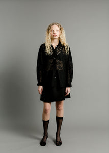 A Bronze Age Robbie Oversized Button-Up Shirt, Cotton Shirt, Canada-Tops-Danica Lace-XS-abronzeage.com