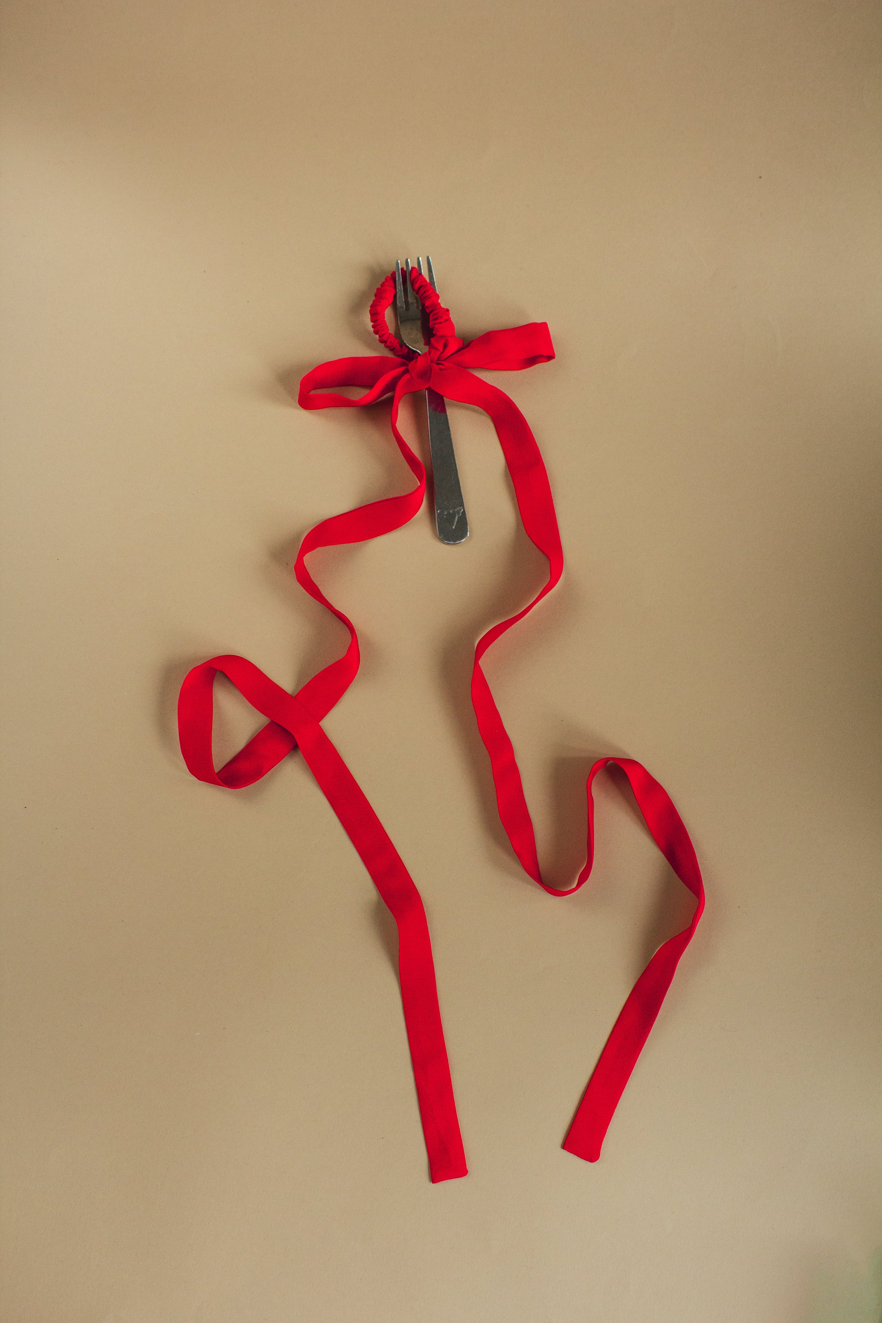 A Bronze Age Silk Hair Wrap, Scrunchie with Long Silk Ties | Made in Canada-Hair-Red-abronzeage.com