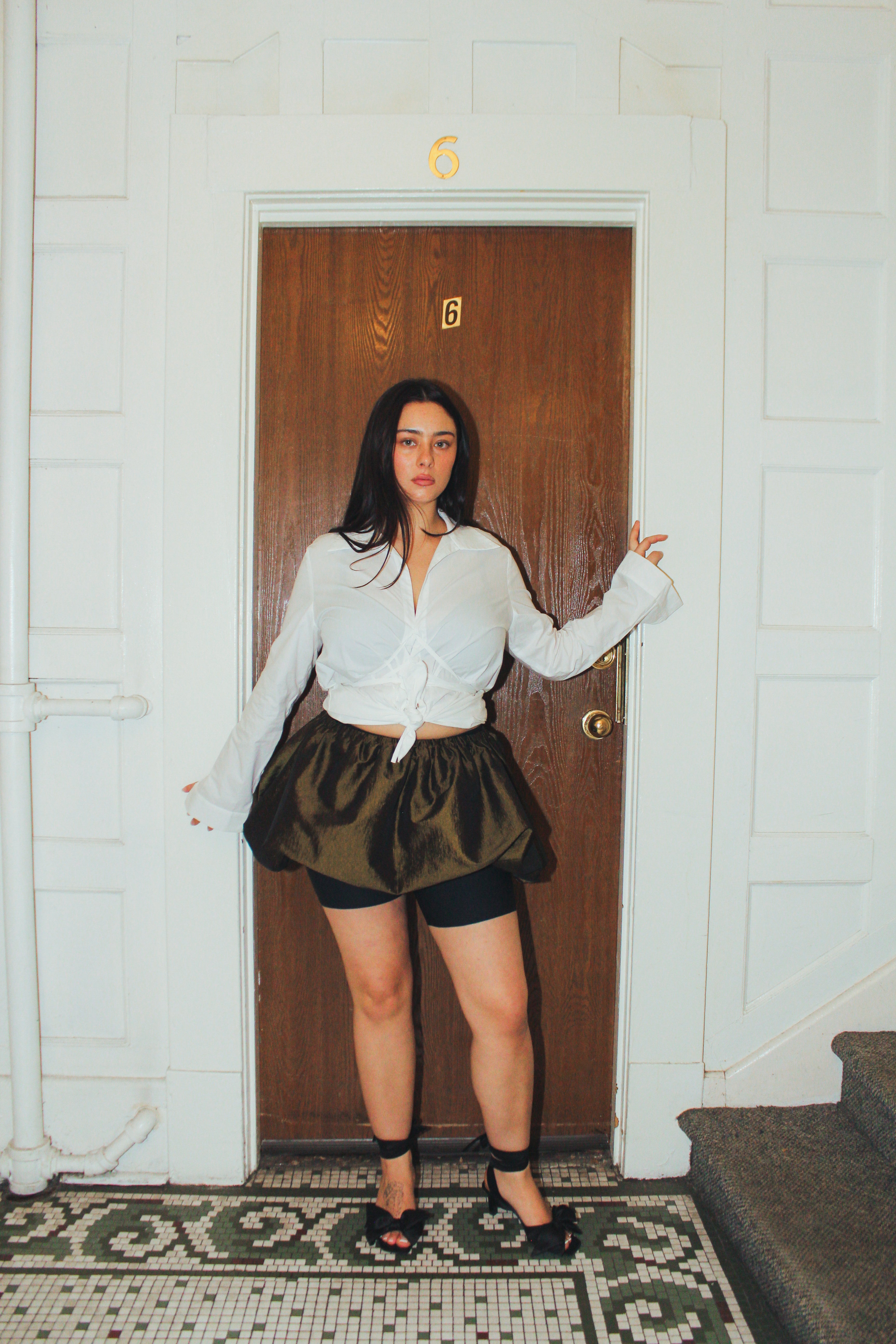 A Bronze Age Spade Skirt, Elasticated Balloon Mini Skirt with Gathers | Made in Canada-Skirts-abronzeage.com