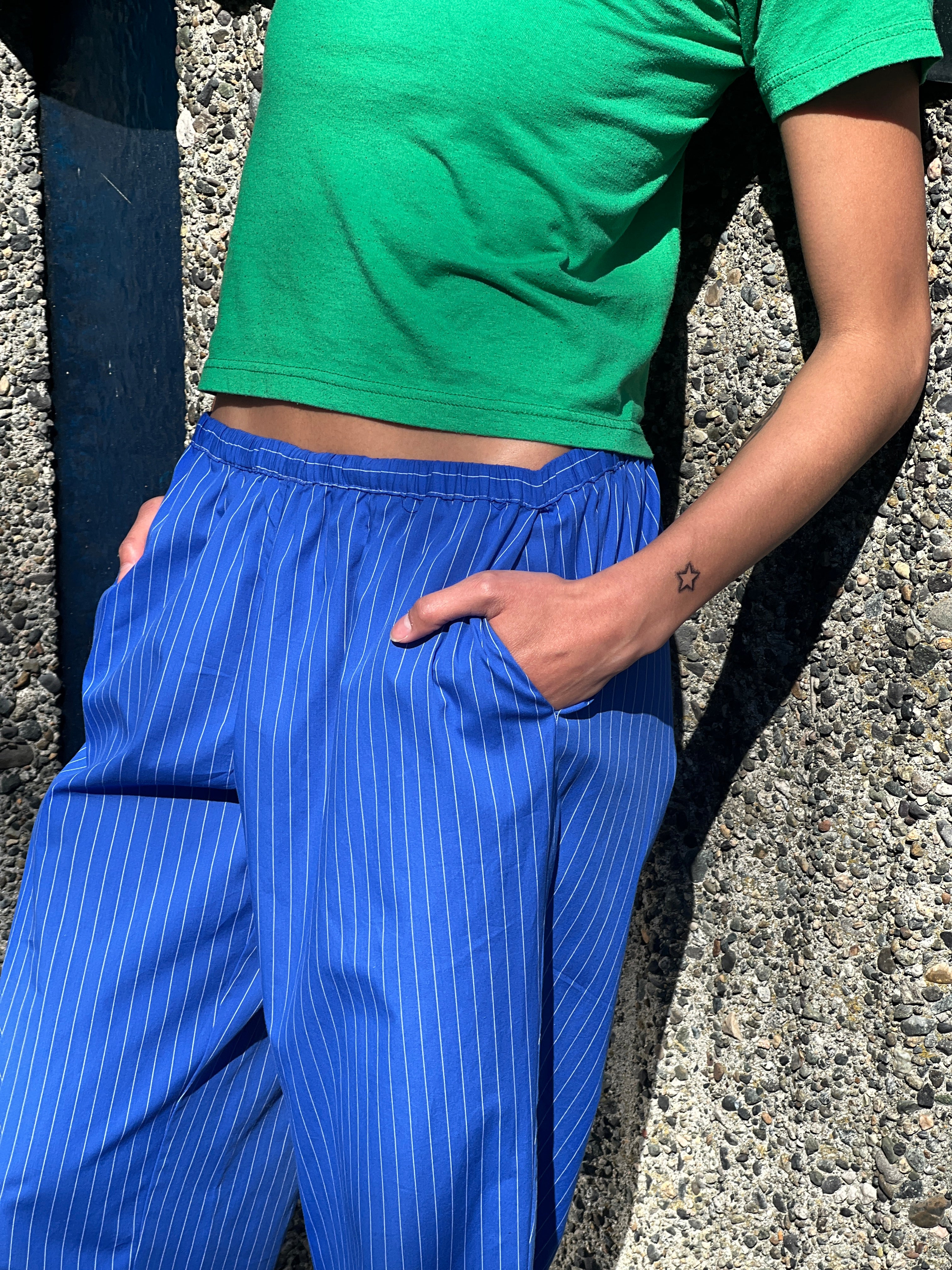 A Bronze Age Street Pant, Mid-Low Rise Drawcord Straight Leg Cotton Pants | Handcrafted in Vancouver Canada-Pants-abronzeage.com
