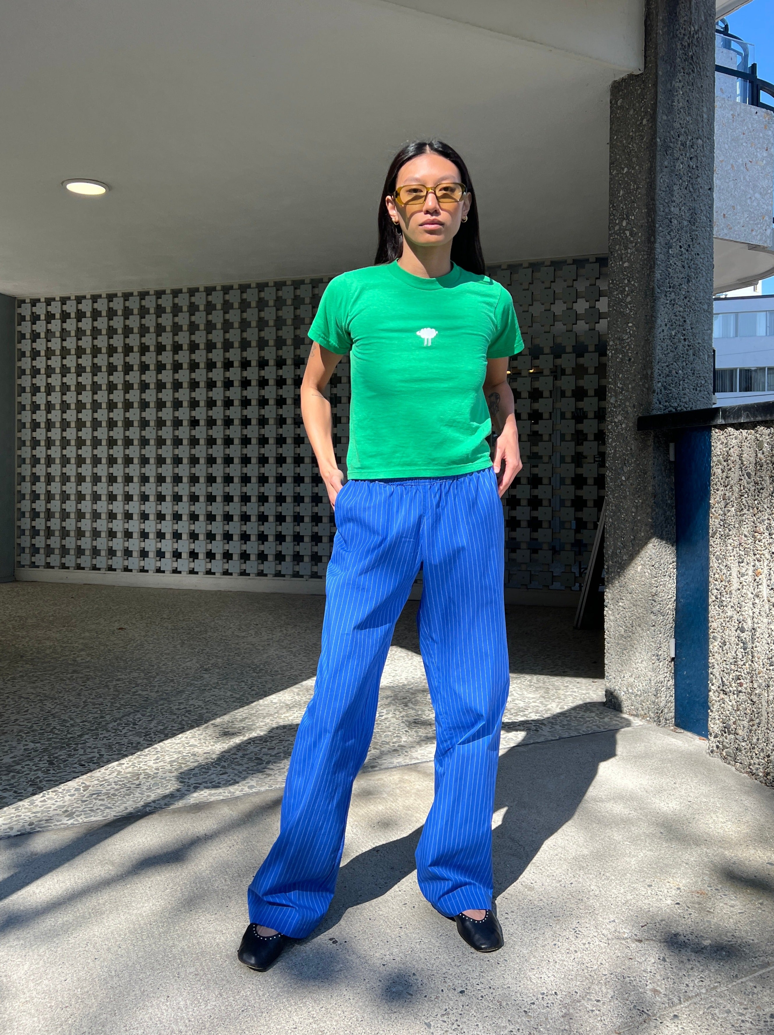 A Bronze Age Street Pant, Mid-Low Rise Drawcord Straight Leg Cotton Pants | Handcrafted in Vancouver Canada-Pants-abronzeage.com