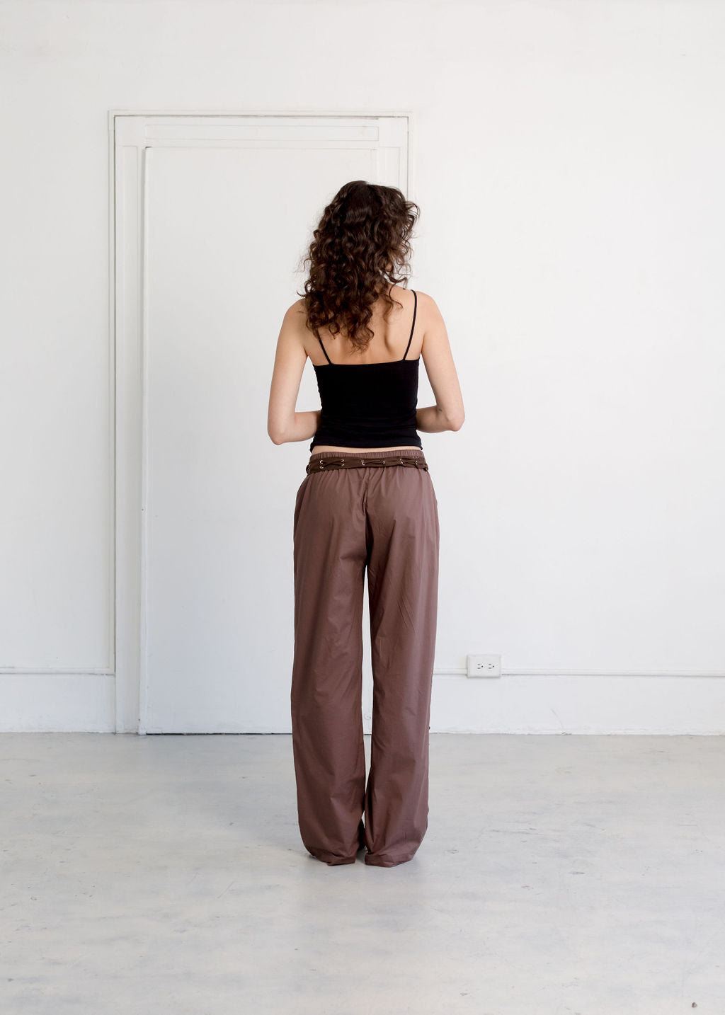 A Bronze Age Street Pant, Mid-Low Rise Drawcord Straight Leg Cotton Pants | Handcrafted in Vancouver Canada-Pants-abronzeage.com