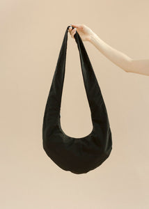 A Bronze Age Swing Bag, Crossbody Crescent-shaped Bag-Handbags-Black Nylon-abronzeage.com