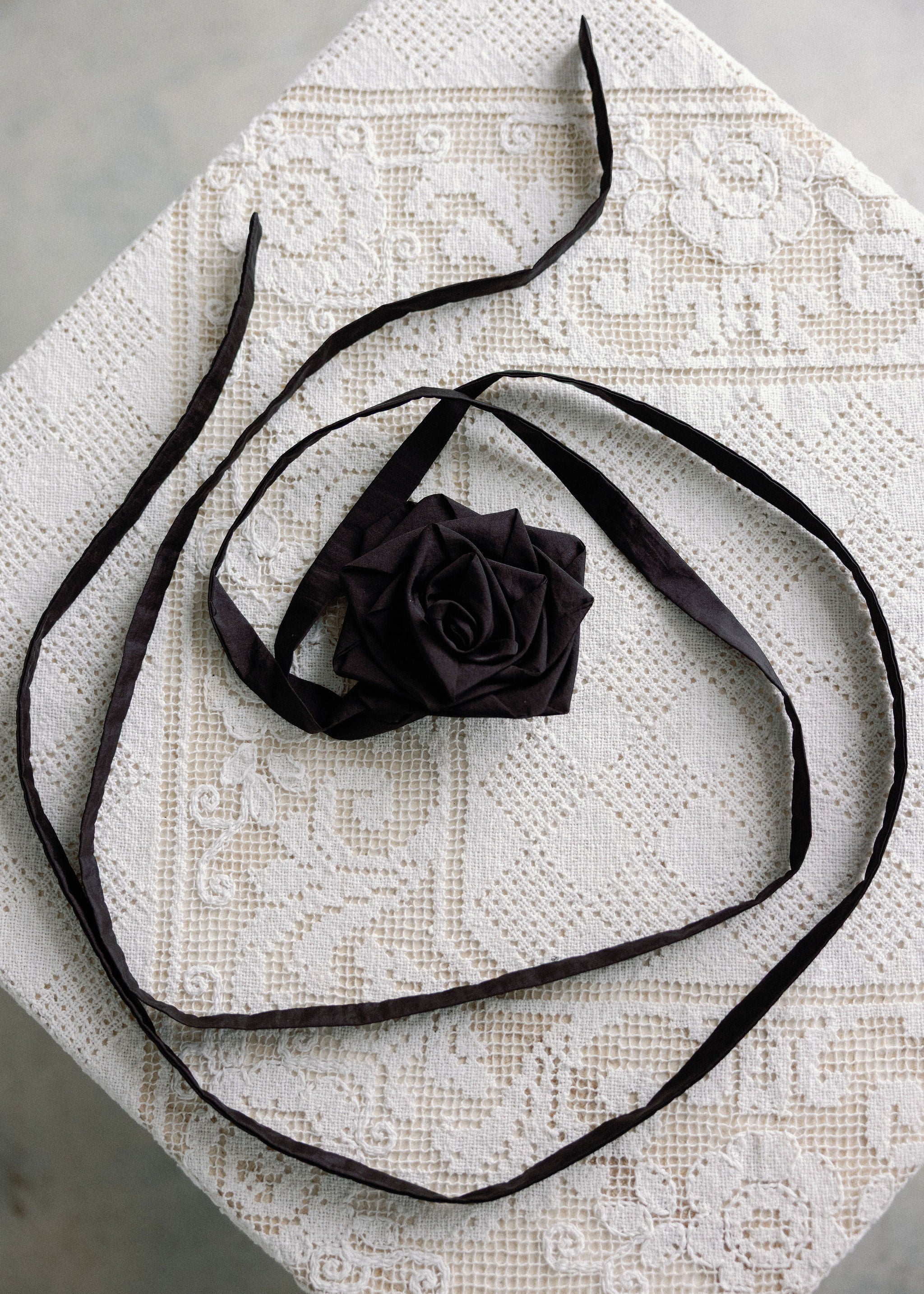 A Bronze Age Tabi Belt, Wrapped Around a Button Up, Dress or Blazer | Made in Canada-Handbags-Black Taffeta-abronzeage.com